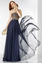 Alyce Paris - 6573 Sequined Chiffon A-line Dress