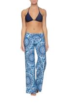 Helen Jon - Fold-over Beach Pant In Jamie Navy