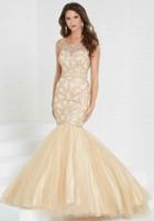 Tiffany Homecoming - 16271 Geometric Embellished Sleeveless Mermaid Gown