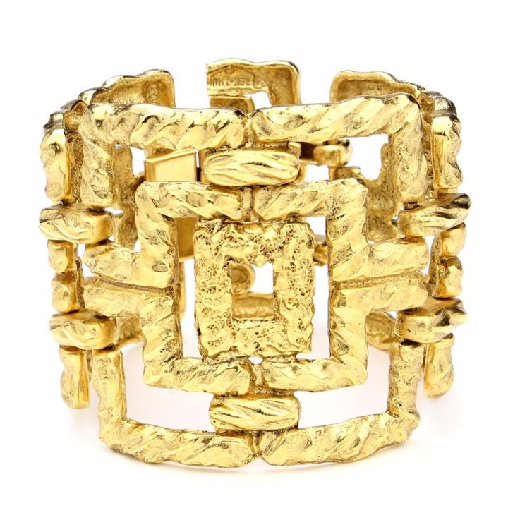 Ben-amun - Helen Of Troy Gold Texture Geometric Bracelet