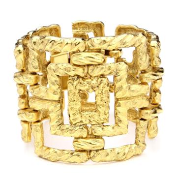 Ben-amun - Helen Of Troy Gold Texture Geometric Bracelet