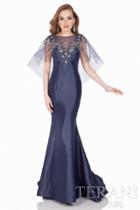 Terani Evening - Floral Sequin Mermaid Evening Dress 1622m1788