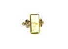 Tresor Collection - 18k Yellow Gold Ring With Lemon Quartz And Champagne Diamond