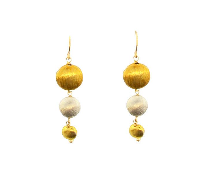 Mabel Chong - Mixed Metal Brush Bead Earrings