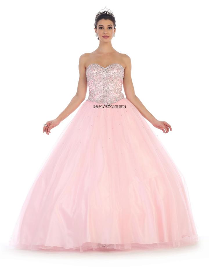 Bedazzled Sweetheart Basque Waist Ball Gown