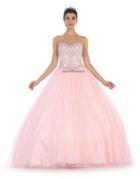 Bedazzled Sweetheart Basque Waist Ball Gown