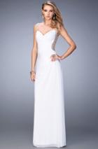 La Femme - 22691 Sheer And Beaded Evening Gown