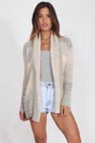 Goddis - Colette Textured Cardigan In Cream Haze