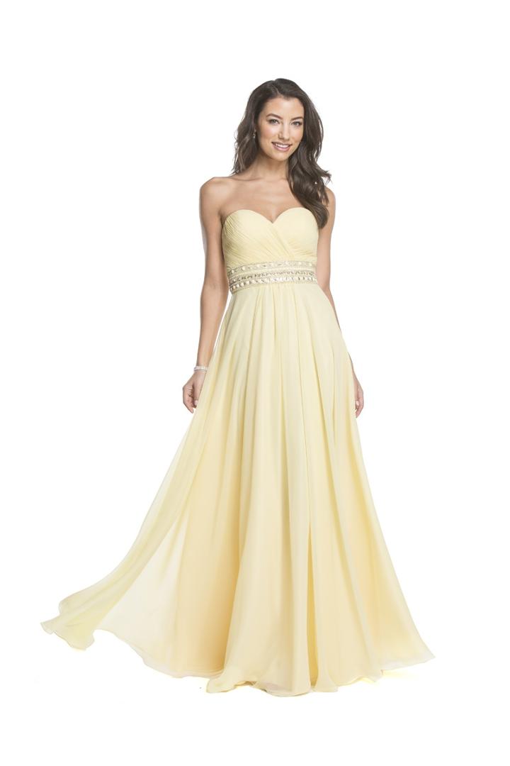 Aspeed - L1702 Pleated Strapless Sweetheart Prom A-line Gown