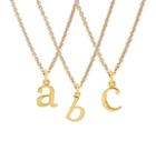 Rachael Ryen - 14k Yellow Gold Letter Charm Necklace - All Letters Available