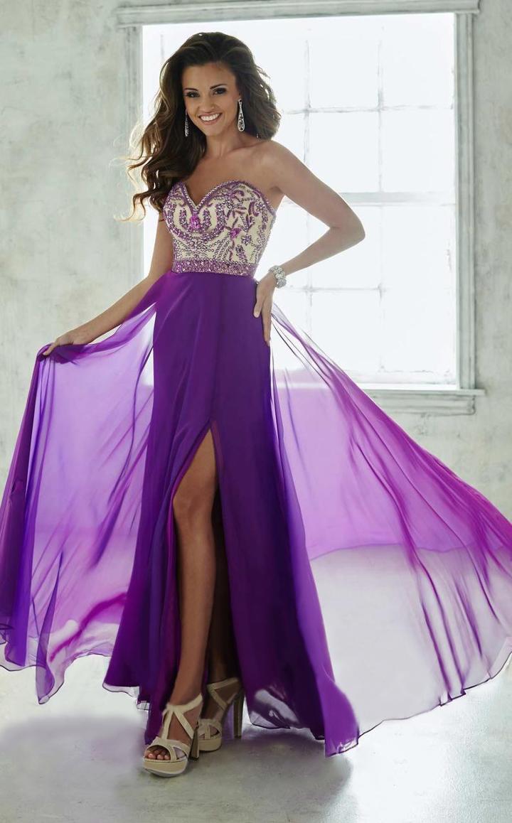 Tiffany Designs - 46024 Strapless Embellished Evening Gown