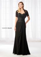 Cameron Blake - 218630 Sequined Sheath Dress With Chiffon Shrug