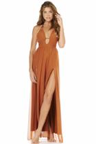 Montce Swim - (rust / Black) Mesh Cut Out Maxi Dress