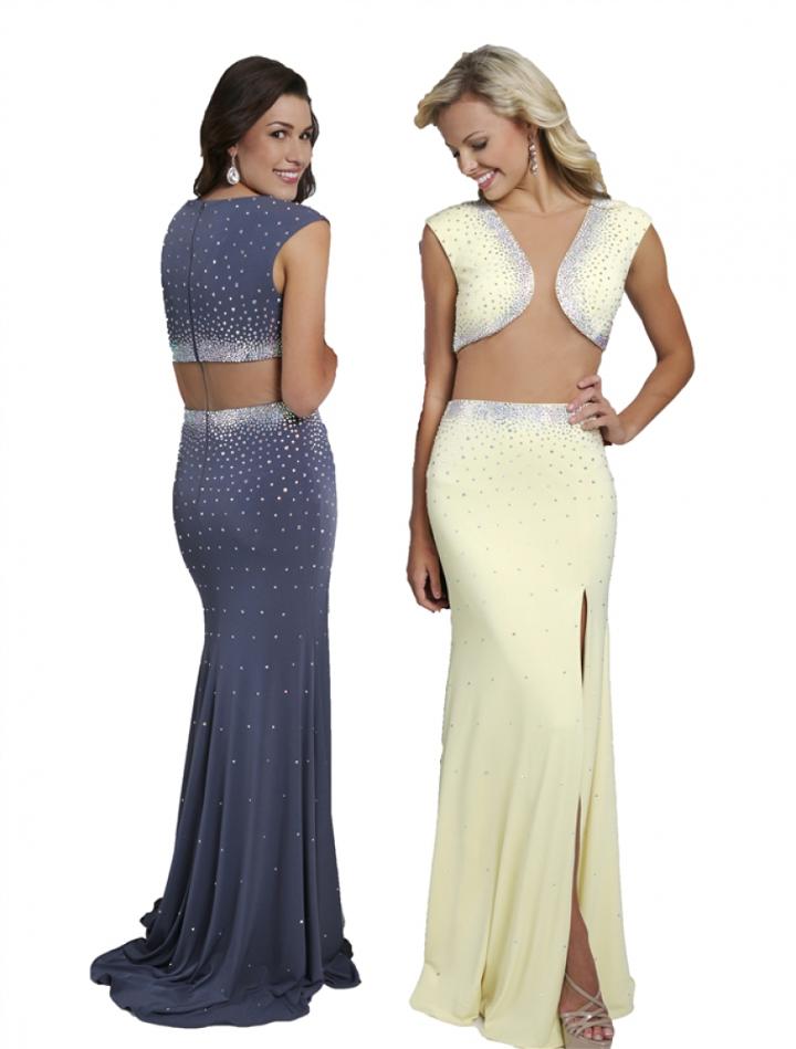 Jovani - Sexy Evening Gown In Colored Print 99040