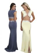 Jovani - Sexy Evening Gown In Colored Print 99040