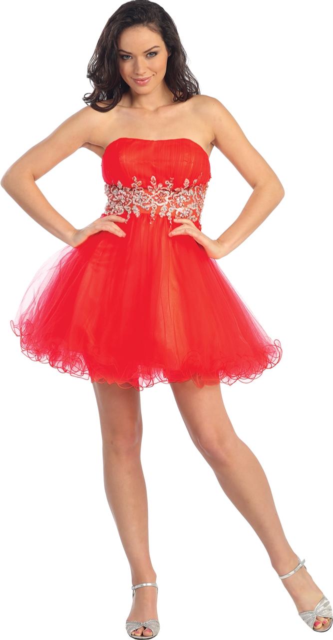 Elizabeth K - Ruched Straight Across Strapless Cocktail Dress Gs1087