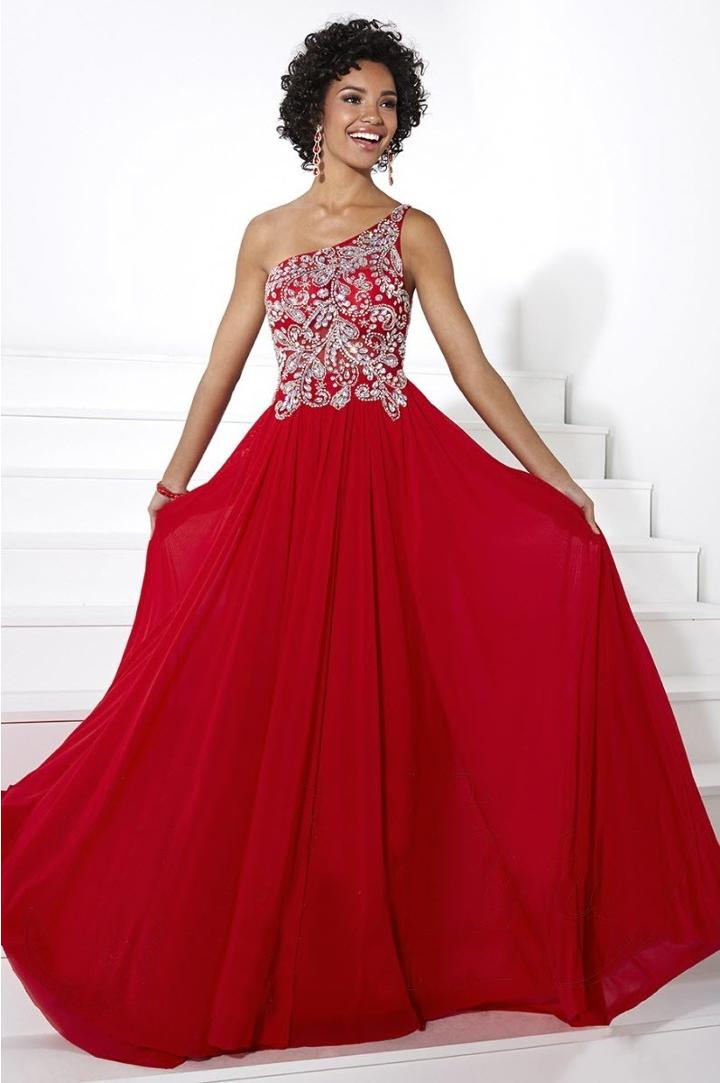 Tiffany Homecoming - One Shoulder Rhinestone Embellished Gown 16089
