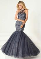 Tiffany Homecoming - 16307 Crystal Accented Sparkle Tulle Mermaid Dress