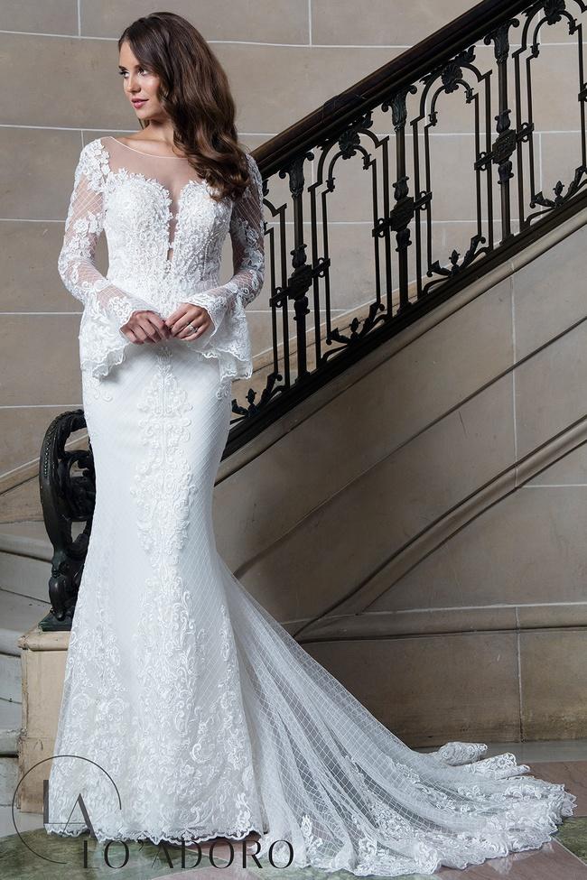 Rachel Allan Bridal - Lace Illusion Bateau Sheath Dress M640