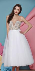 Angela And Alison - Pretty Illusion Tulle Short Cocktail Dress 771059