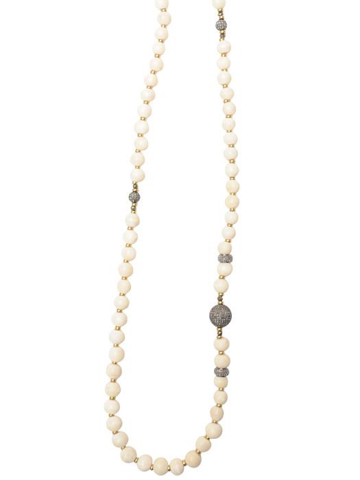 Heather Gardner - Ivory Bead Diamond Necklace