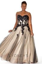 Sydney's Closet - Embellished Sweetheart Tulle A-line Gown Sc4049