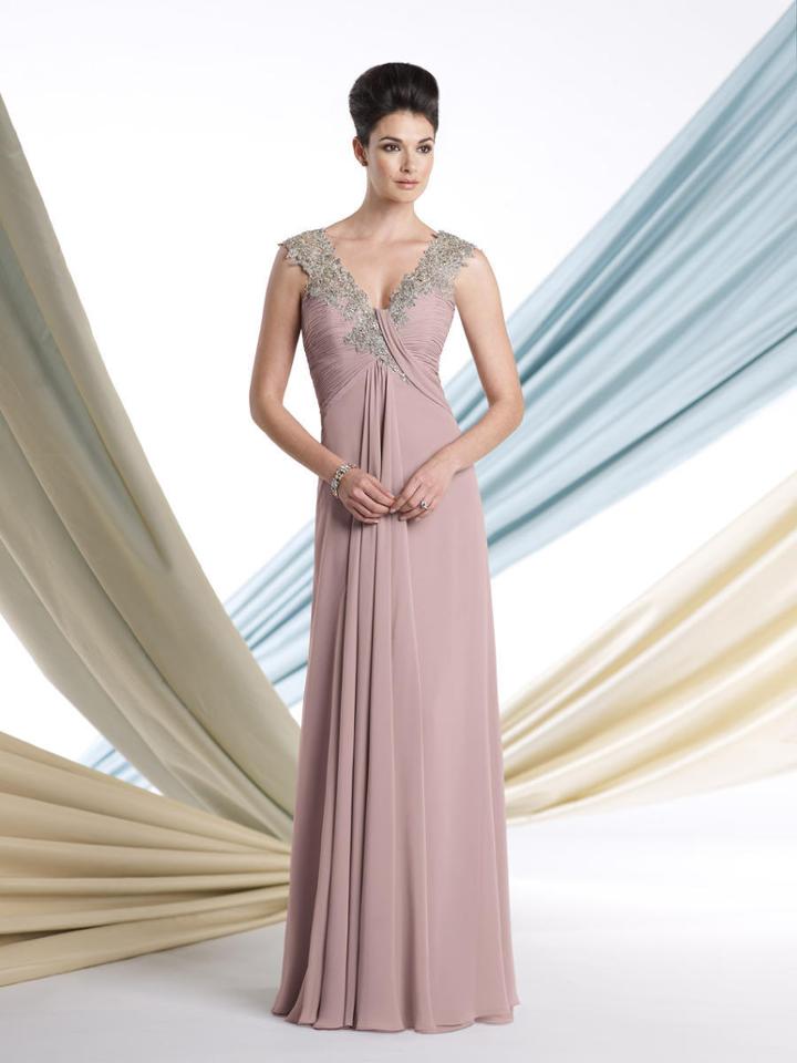 Montage By Mon Cheri - 213962 Long Dress In Light Mink