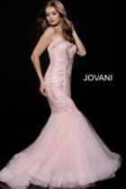 Jovani - 48728 Bead Embellished Strapless Mermaid Gown