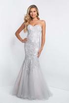 Blush - C1068 Strapless Sequined Lace Mermaid Gown