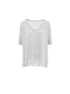 Minnie Rose - New And Now Cotton Perfect V-neck T-shirt - 18297