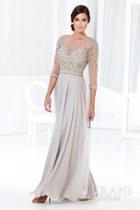Terani Evening - Elegantly Embellished Three-quarter Sleeves Evening Gown M3810