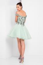Terani Couture - 1721h4547 Embellished Off-shoulder A-line Dress