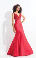 Rachel Allan - 6102 Two Piece Plunging Trumpet Gown