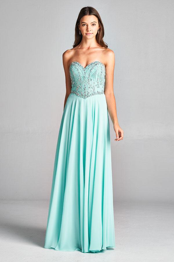 Aspeed - L1855 Bedazzled Sweetheart A-line Prom Dress