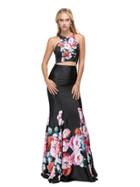 Dancing Queen - 9904 Two-piece Floral Multiprint Long Dress