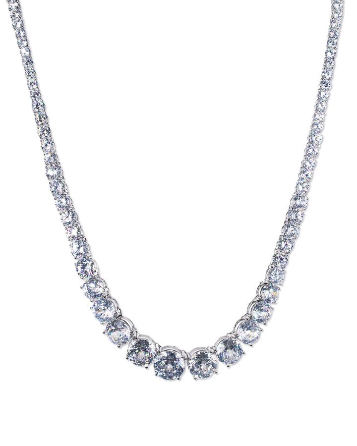 Cz By Kenneth Jay Lane - Graduated Round Necklace