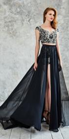 Angela & Alison - 771049 Two Piece V-neck Romper