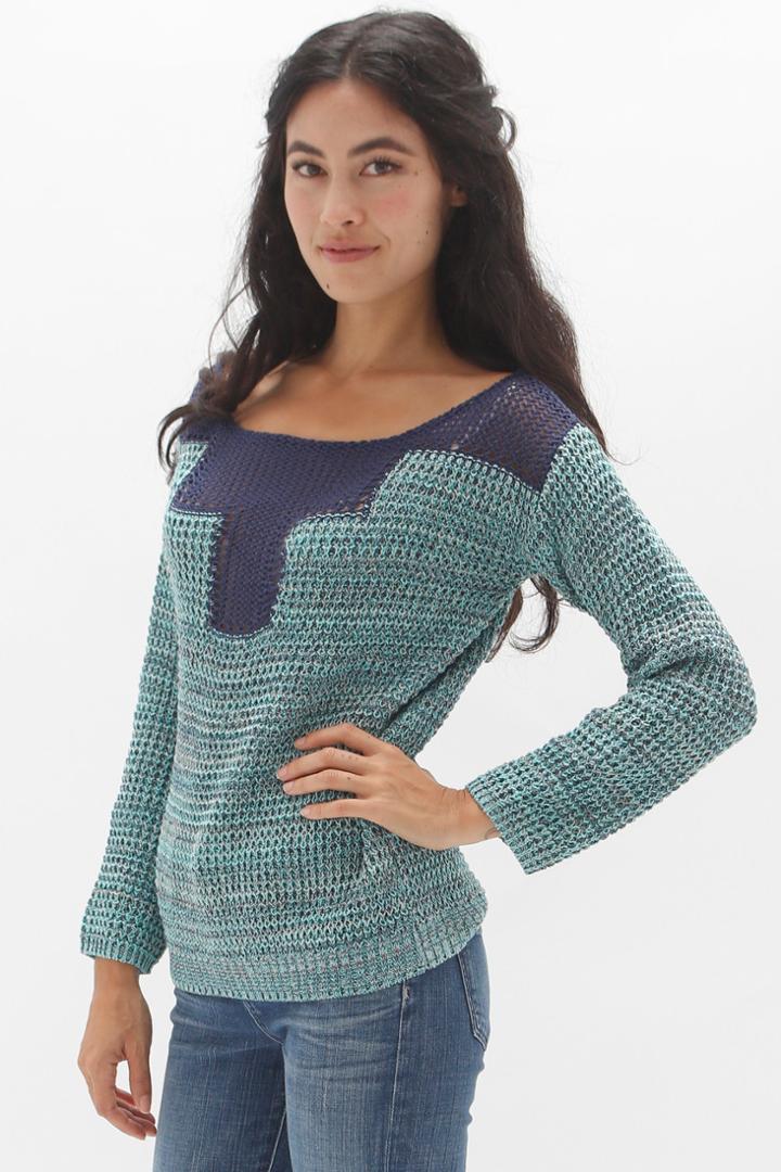 Goddis - Chavi Knit Pullover In Indigo Night