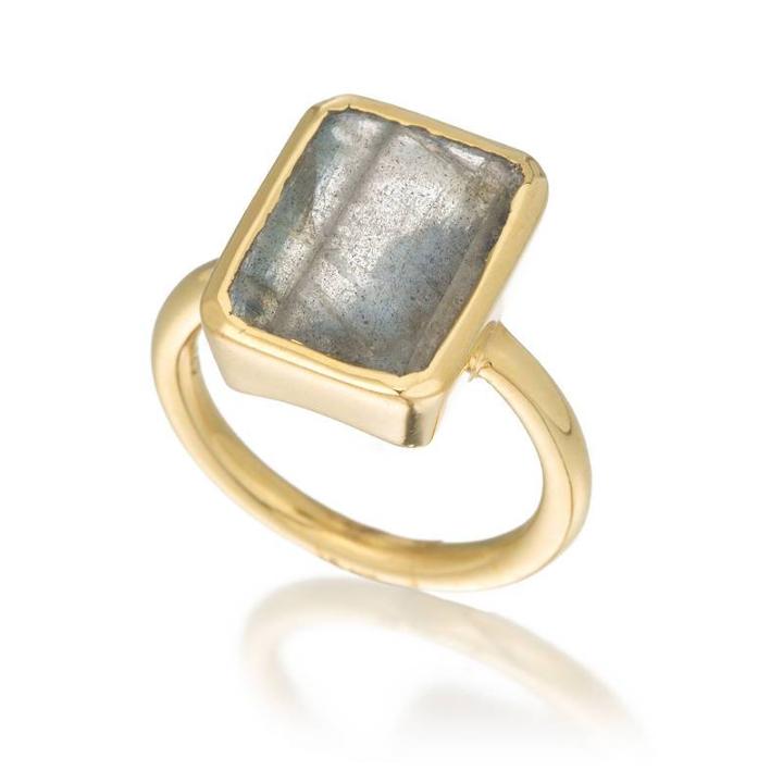 Ashley Schenkein Jewelry - Large Emerald Cut Bezel Ring