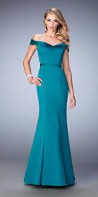 La Femme - 22149 Fitted Off Shoulder Mermaid Gown