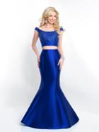 Intrigue - 416 Sequined Two Piece Mermaid Gown