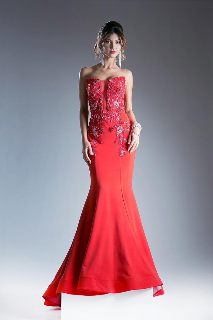Cinderella Divine - Strapless Embellished Mermaid Gown