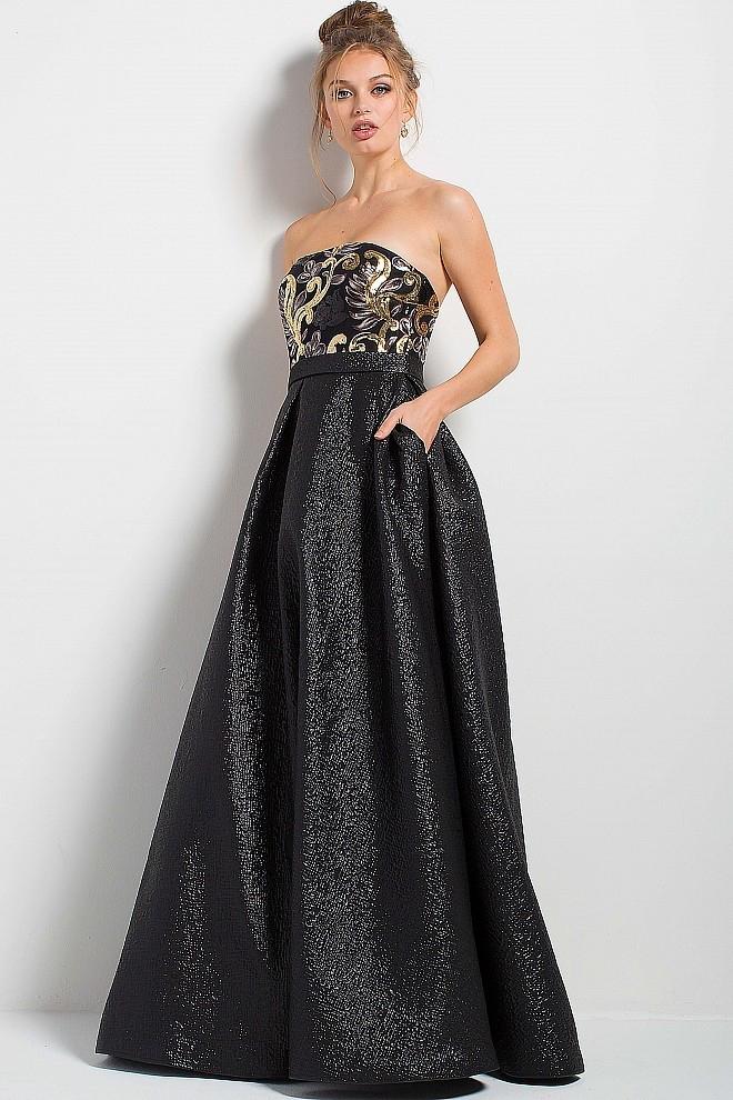 Jovani - 54820 Straight Strapless Evening Gown