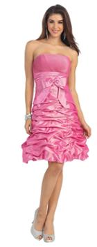 Daring Strapless Straight Neck Short A-line Dress