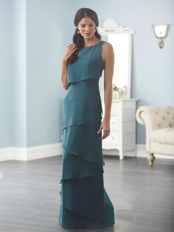 Christina Wu Elegance - 17842 Sleeveless Bateau Tiered Chiffon Dress