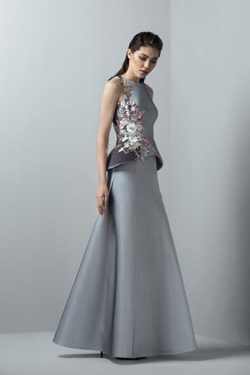Saiid Kobeisy - 3371 Floral Halter A-line Dress