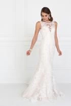 Elizabeth K - Gl1514 Beaded Lace Illusion Bateau Mermaid Wedding Dress