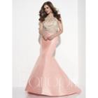 Panoply - Embellished Crew Neck Trumpet Evening Gown 14797