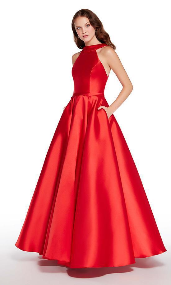 Alyce Paris - 600632 Sleeveless Halter Mikado A-line Dress