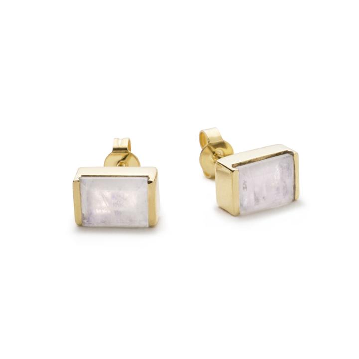 Margaret Elizabeth - Channel Set Studs Moonstone